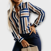 Emy - Blusa casual às riscas