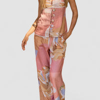 Diana| Calça de cintura alta com estampa artística