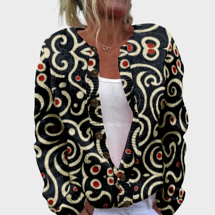 Gabriela - Cardigan Floral de Outono