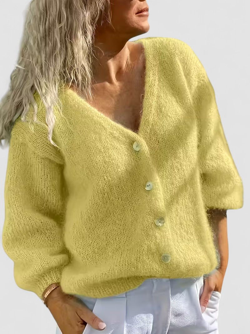 Manuela | Camisola de Malha com Botões e Manga Comprida