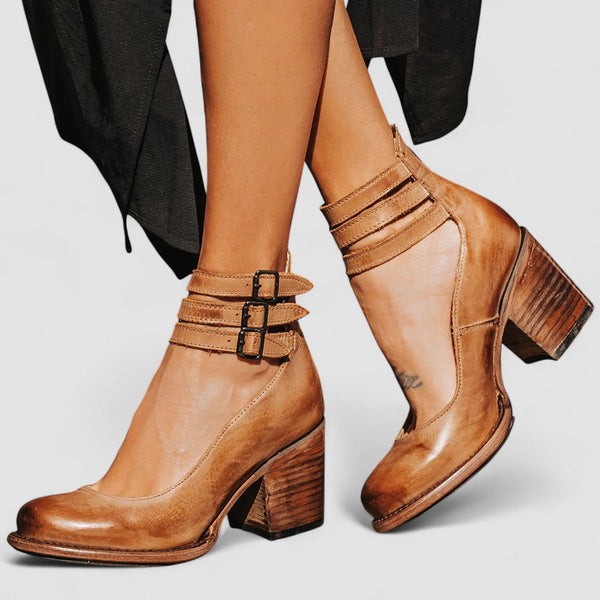 Ginevra™ | Sapatos de salto alto com tiras múltiplas e sola grossa