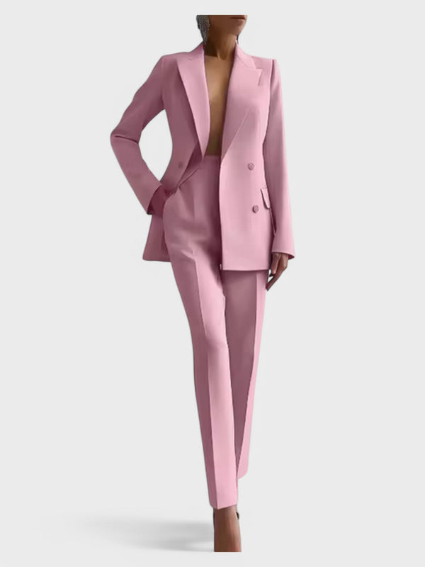 Olívia – Conjunto de Blazer e Calças de Pregas