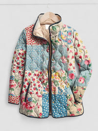 Lucilda | Jaqueta Acolchoada Floral Vintage Casual