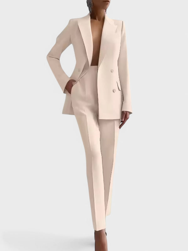 Olívia – Conjunto de Blazer e Calças de Pregas