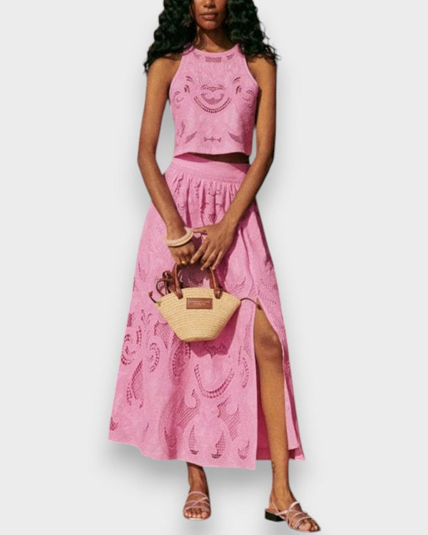 Moise | Conjunto Rosa em Renda