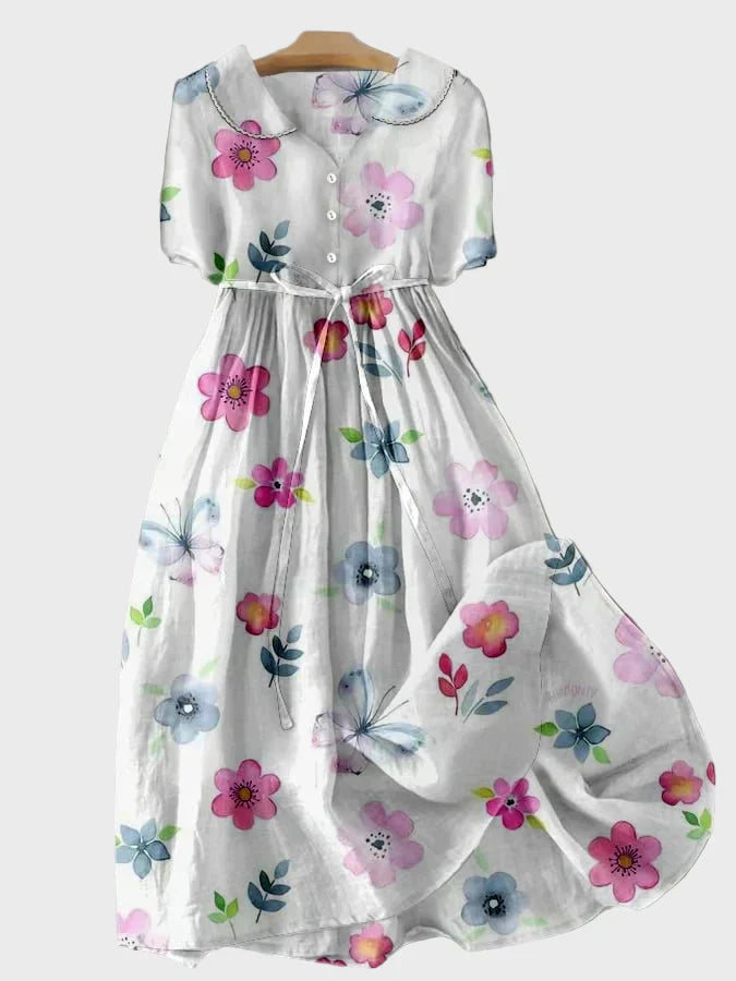 Vestido com Flores de Primavera
