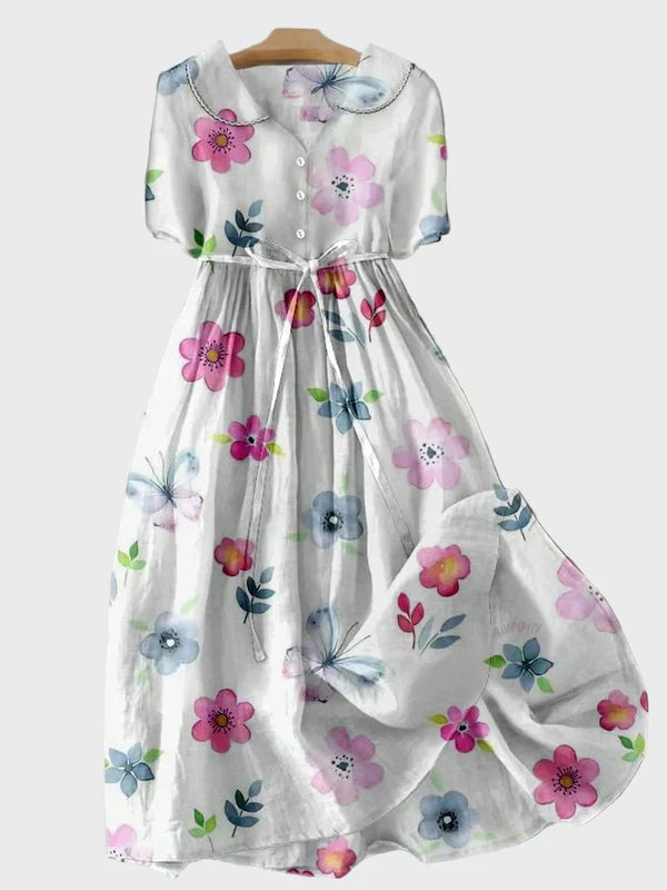 Vestido com Flores de Primavera