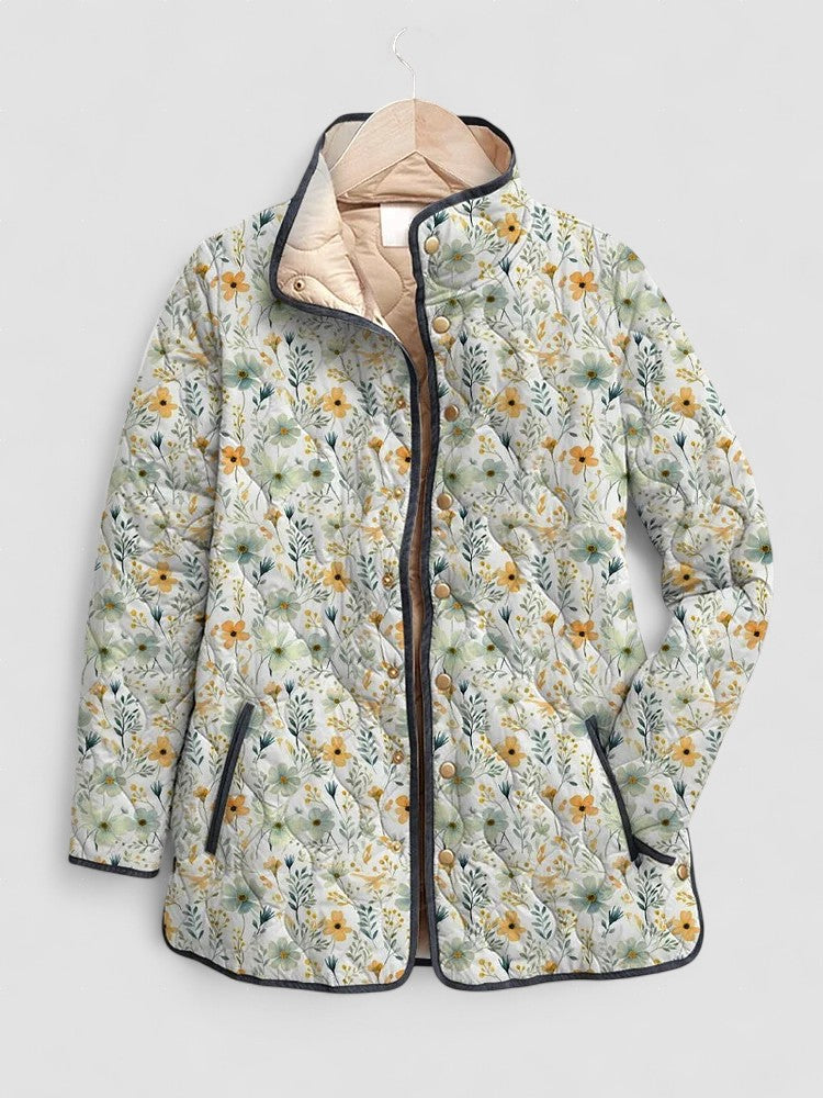 Rosalia | Casaco Acolchoado Floral Para Mulheres Elegante