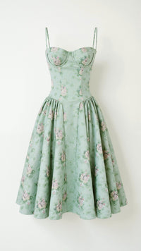 Odette Élégance | Vestido midi com corpete estruturado