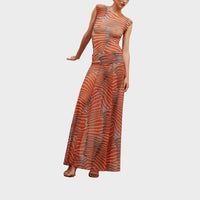 Fabiana - Body Elegante com Saia Comprida