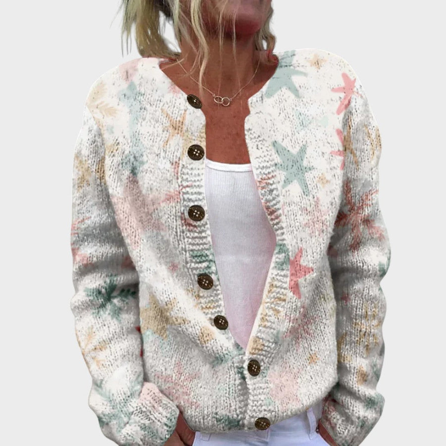 Leonor - Cardigan Floral de Outono