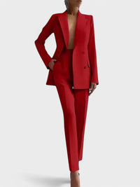 Olívia – Conjunto de Blazer e Calças de Pregas