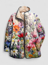 Charme | Jaqueta Feminina Floral Estampada Vintage