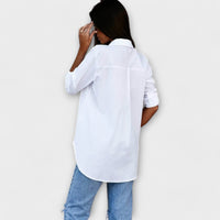 Jessica - Blusa Casual com Decote Pontiagudo