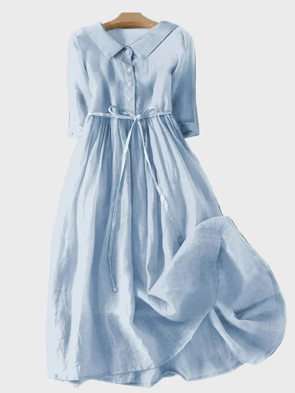 Vestido com Gola Elegante