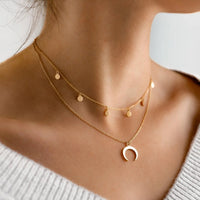 LumaLux Colar Dourado Exclusivo - Motivo Lua Delicado