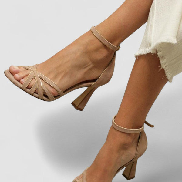 Elviera™ | Sandálias em patchwork com biqueira redonda e calcanhar estreito