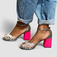 Seraphina™ | Sandálias brilhantes com salto em bloco