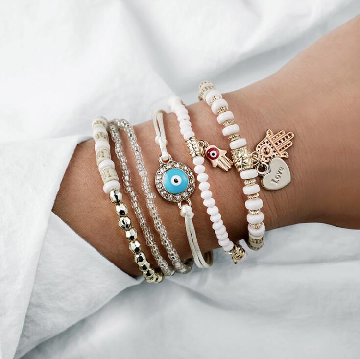 Hamsa |Jóias Conjunto Pulseiras