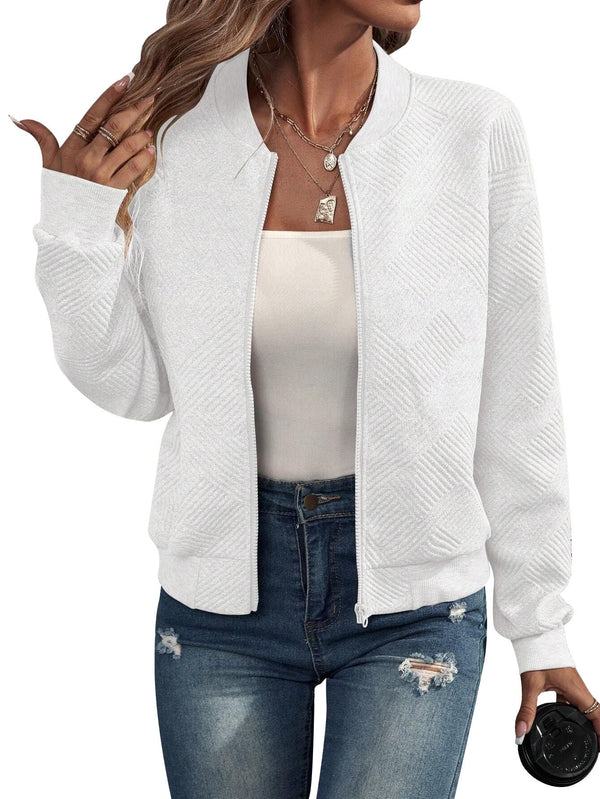 Dora – Casaco bomber estruturado com fecho