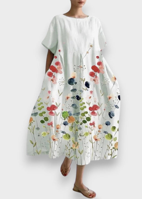 LILIANA | Vestido longo casual com liberdade de movimento e estilo floral para os dias de verão
