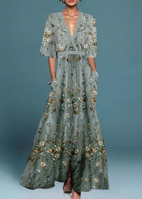 Romi - Vestido maxi floral elegante