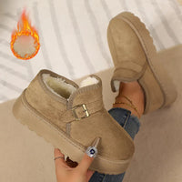 Aurora | Botas com plataforma em camurça sintética com forro quente e sola antiderrapante