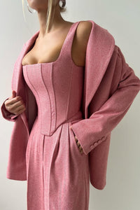 Elegance - Conjunto de três peças com blazer trespassado