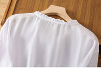 Kissina | Blusa de Algodão e Linho Bordada