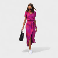 Vestido Lírio Rosa - Estilo Boho Chic