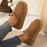 Aurora | Botas com plataforma em camurça sintética com forro quente e sola antiderrapante