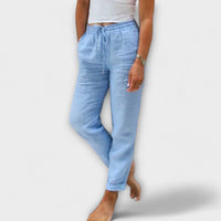 Stacy - Calças de linho leves