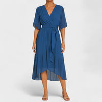 Yalina - Vestido elegante à volta da cintura com cintura ajustável