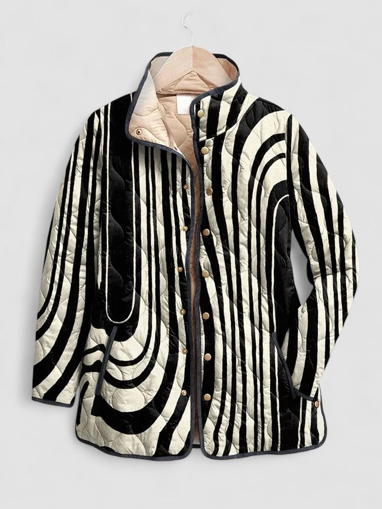 Vivian | Brand Casaco Acolchoado Feminino com Design Geométrico