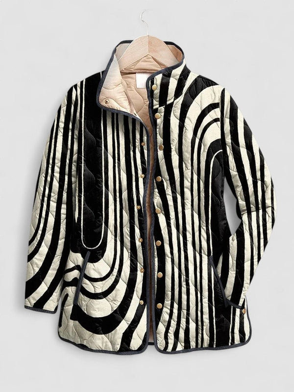 Vivian | Brand Casaco Acolchoado Feminino com Design Geométrico