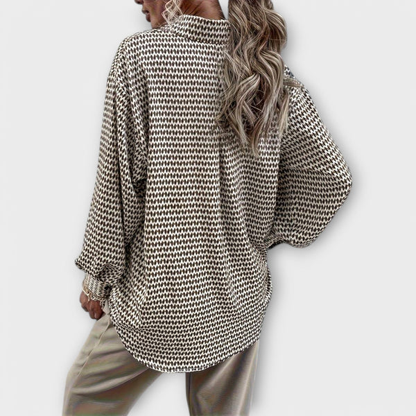 Ashley - Blusa Vintage de Manga Longa