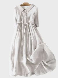 Vestido com Gola Elegante