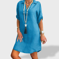 Vitória™ | Vestido Fresco de Linho de Verão