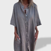 Beatriz™｜Vestido Solto em Linho