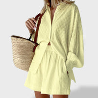 Maud | Conjunto de camisa e shorts de linho chique