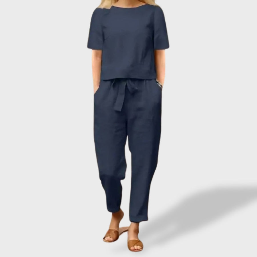 Helena™｜Conjunto de Verão – Linho e Algodão