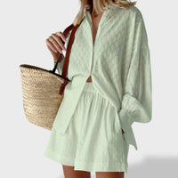 Maud | Conjunto de camisa e shorts de linho chique