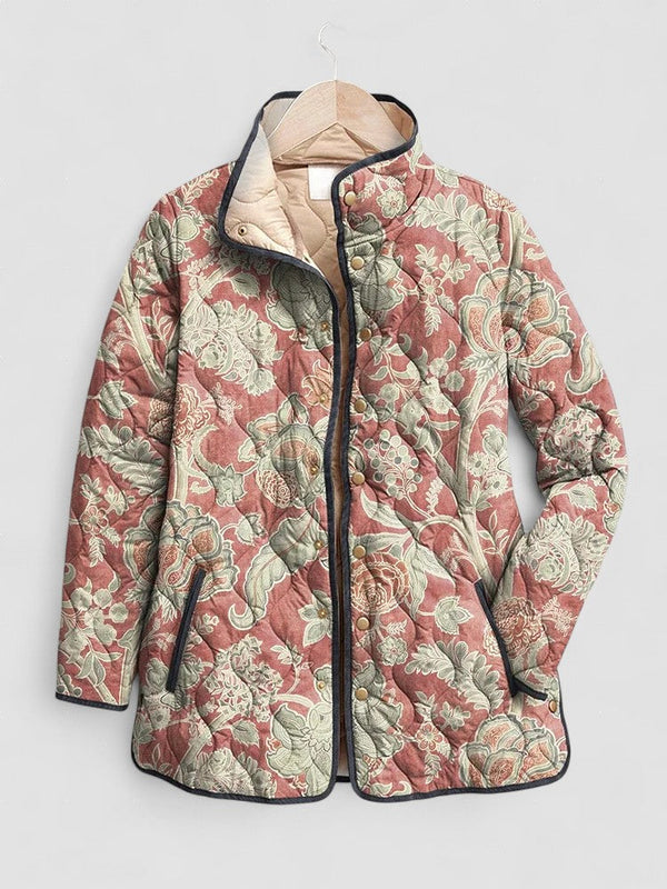 Monica | Casaco Acolchoado Com Estampa Floral Vintage