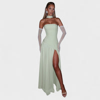 Vestido Maliyah - Corte assimétrico Hortelã