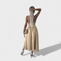 Cielo Divino – Vestido Midi con Abertura Frontal